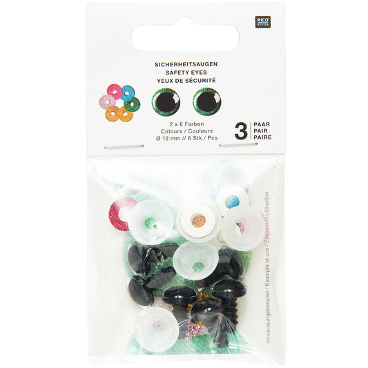 Rico Design Glitter Eyes | 12mm