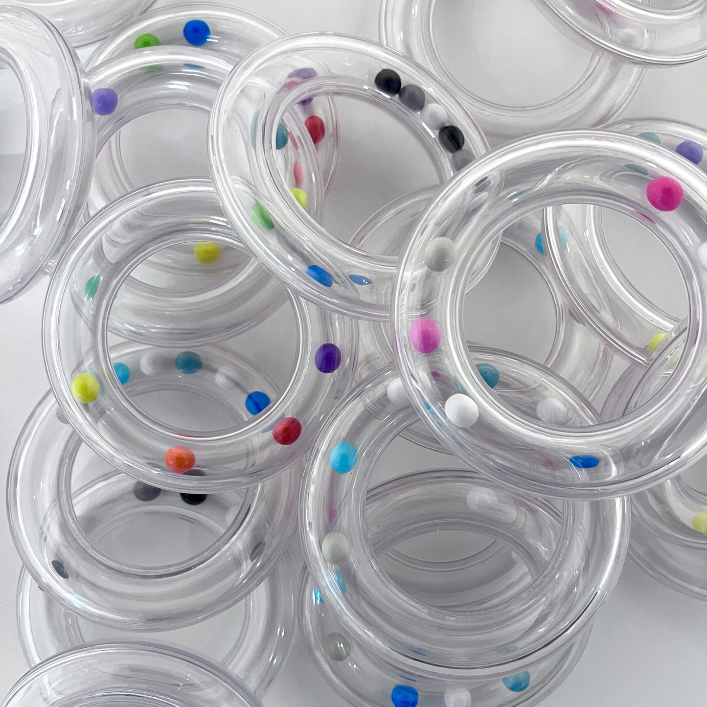 Rattle Rings - Pinks - EN71, REACH & Annex II Compliant