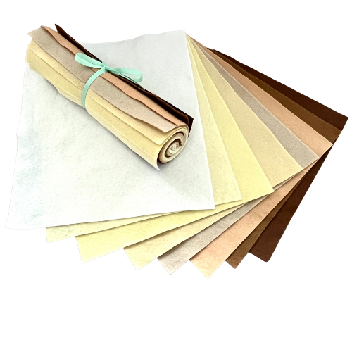 Creative Wool Blend Felt - 8 Sheet Colour Collections EN71, REACH & Annex II Compliant