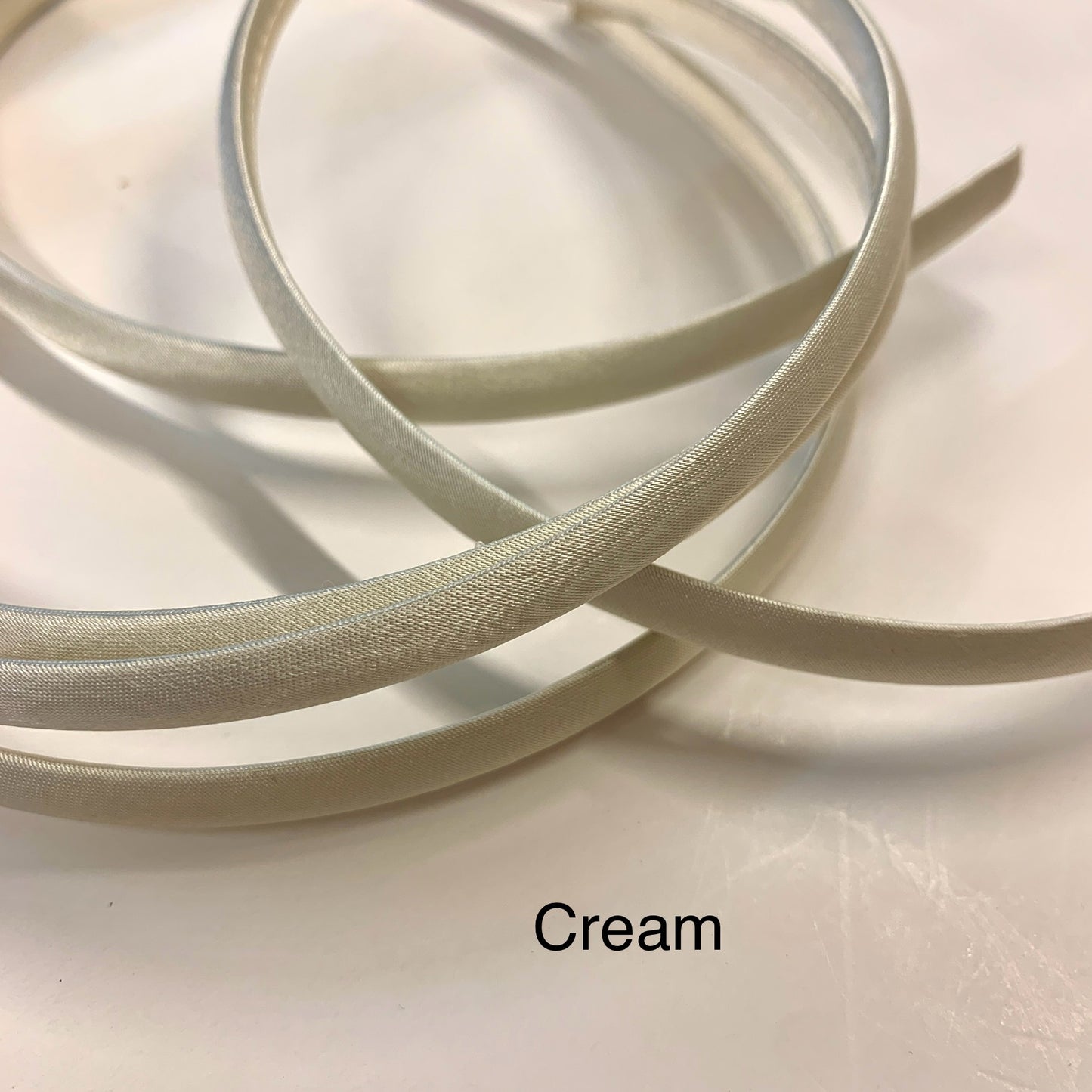 Cream Satin Headband