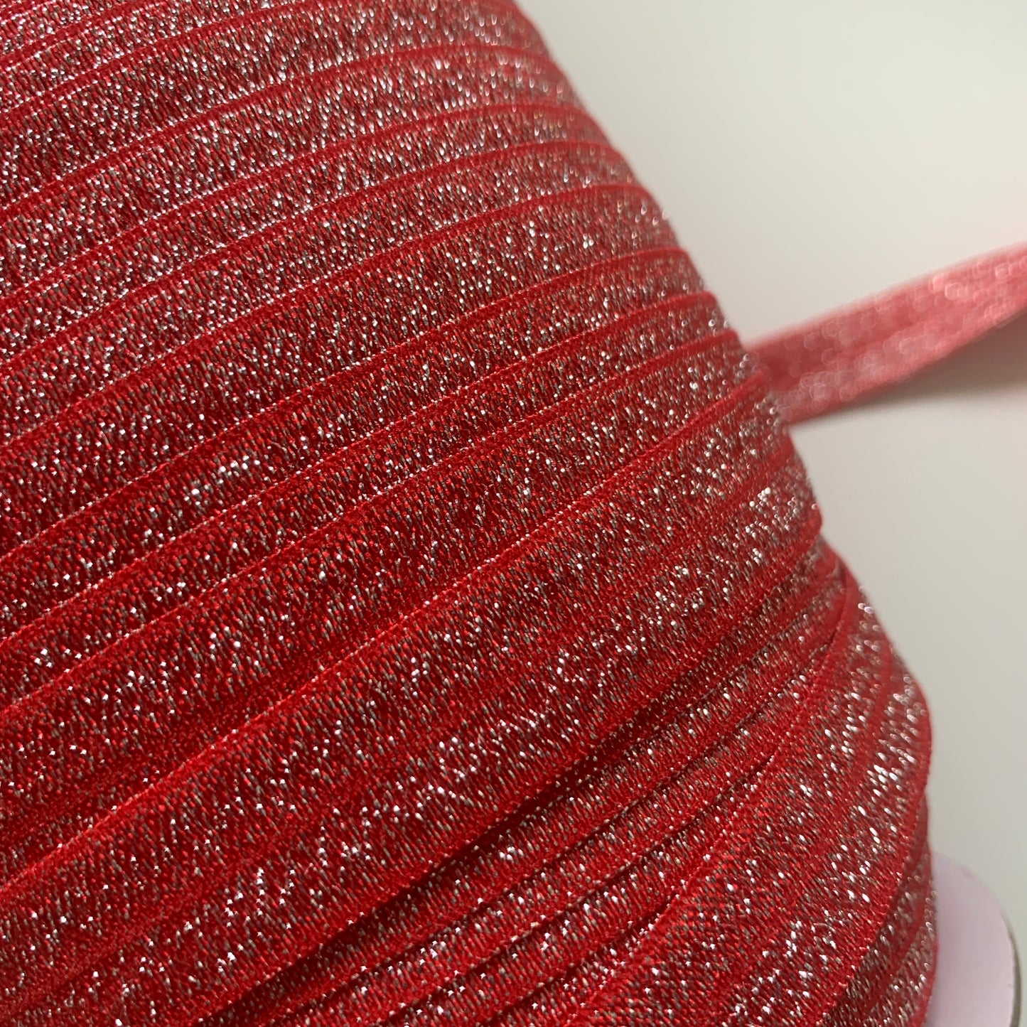 Fold Over Elastic - Plain Glitter (2 metre lengths)