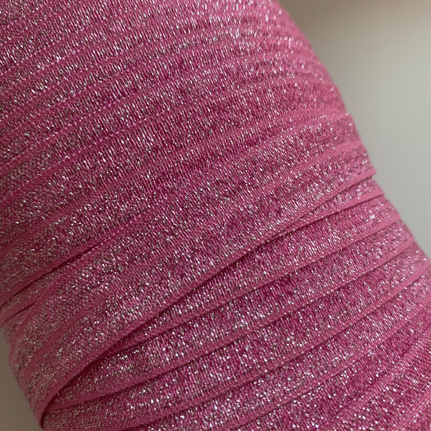 Fold Over Elastic - Plain Glitter (2 metre lengths)