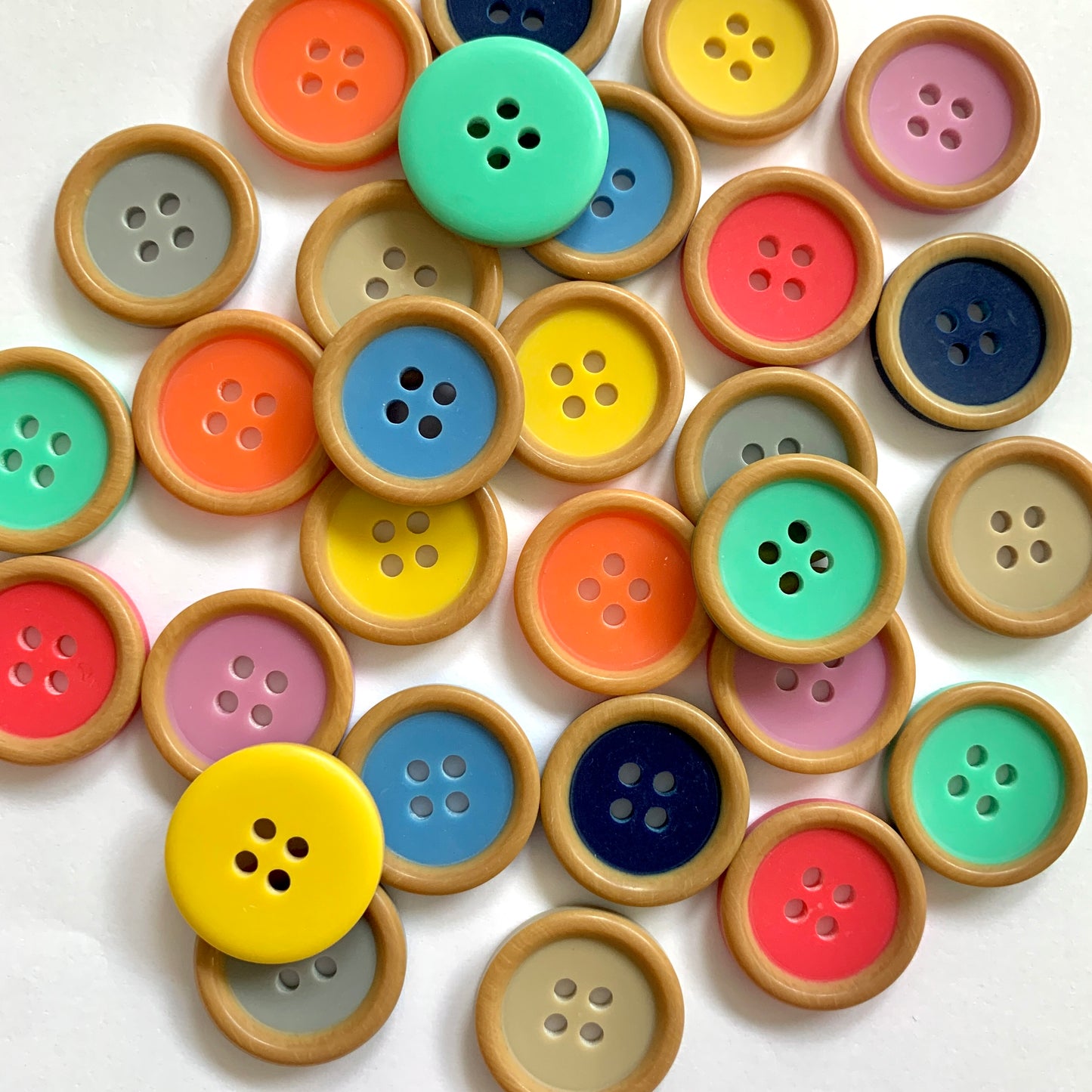 4 Hole Coloured Buttons | EN71, REACH & Annex II Compliant