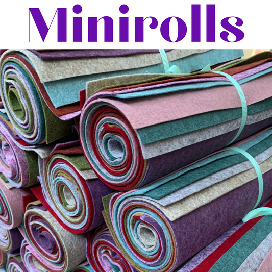 Wool Blend Heathered Felt - Minirolls - EN71, REACH & Annex II Compliant