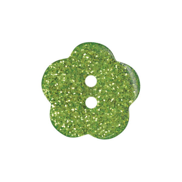 15mm Glitter Flower Buttons | EN71, REACH & Annex II Compliant