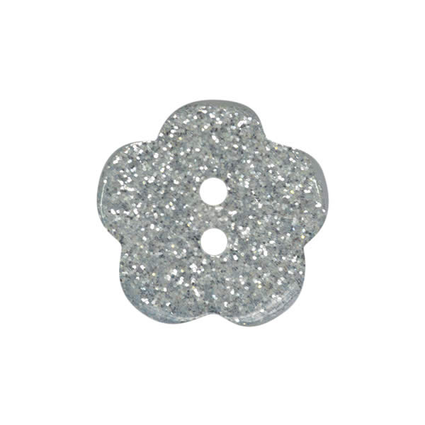 15mm Glitter Flower Buttons | EN71, REACH & Annex II Compliant