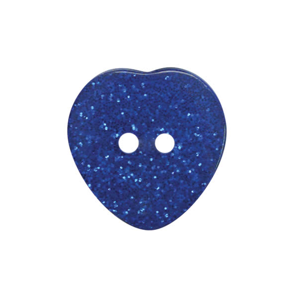 15mm Glitter Heart Buttons | EN71, REACH & Annex II Compliant