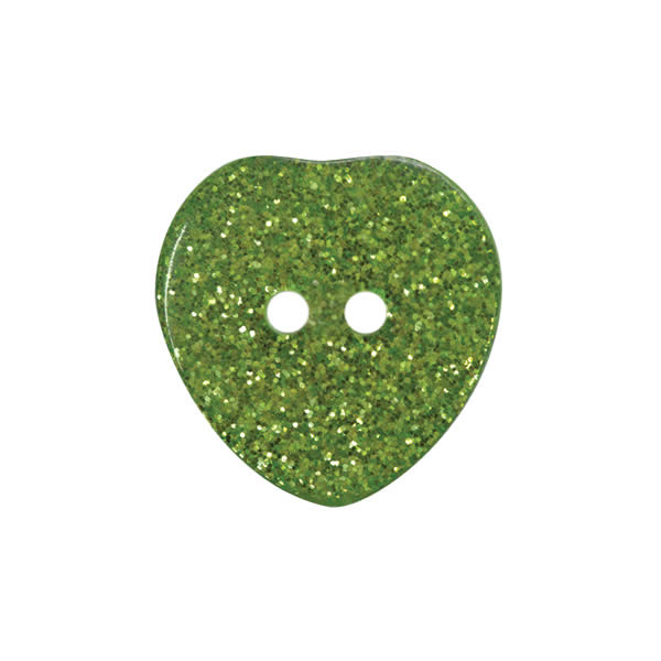 15mm Glitter Heart Buttons | EN71, REACH & Annex II Compliant