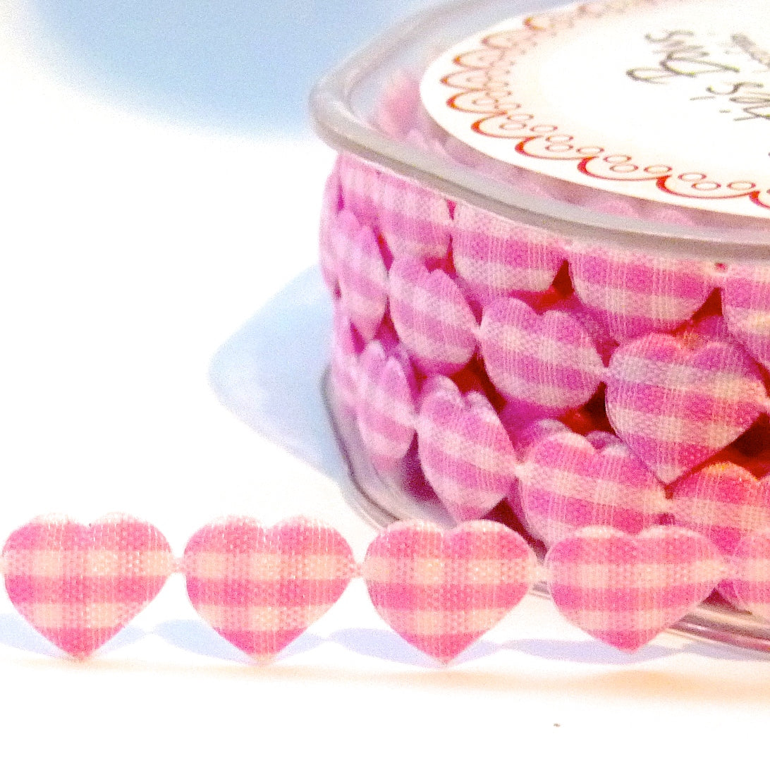 Gingham Heart Trim Bertie's Bows