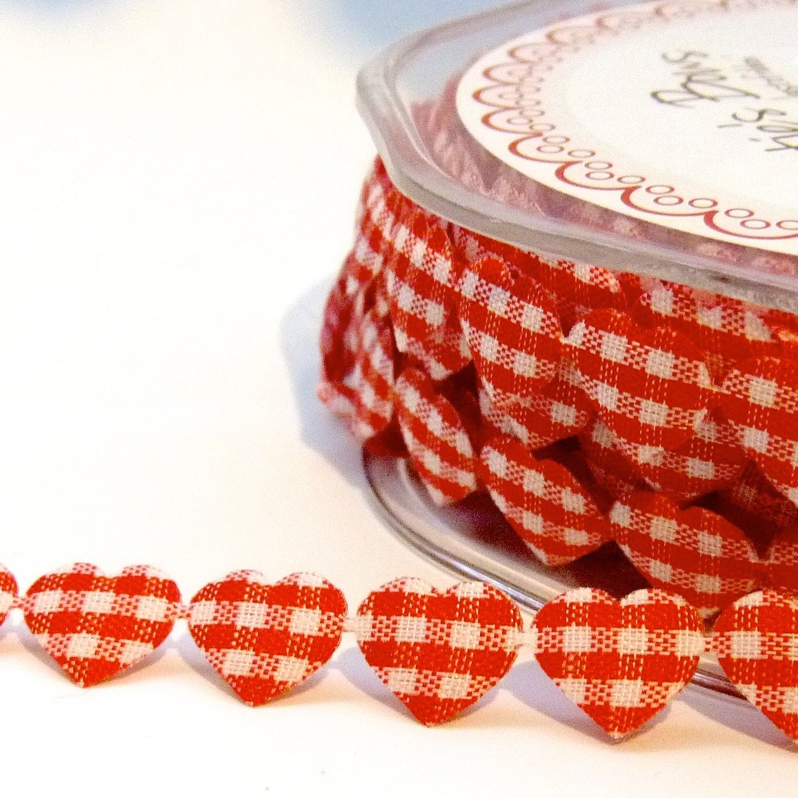 Gingham Heart Trim Bertie's Bows
