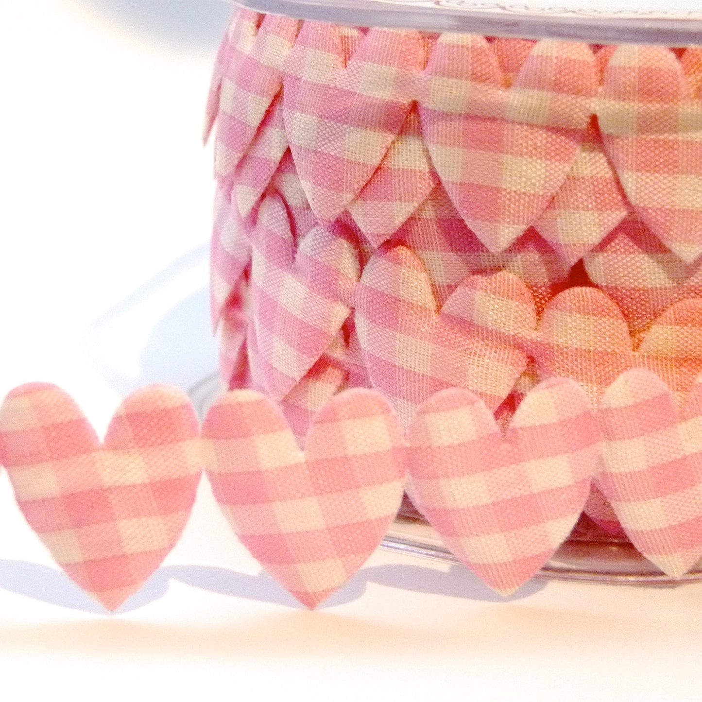 Gingham Heart Trim Bertie's Bows