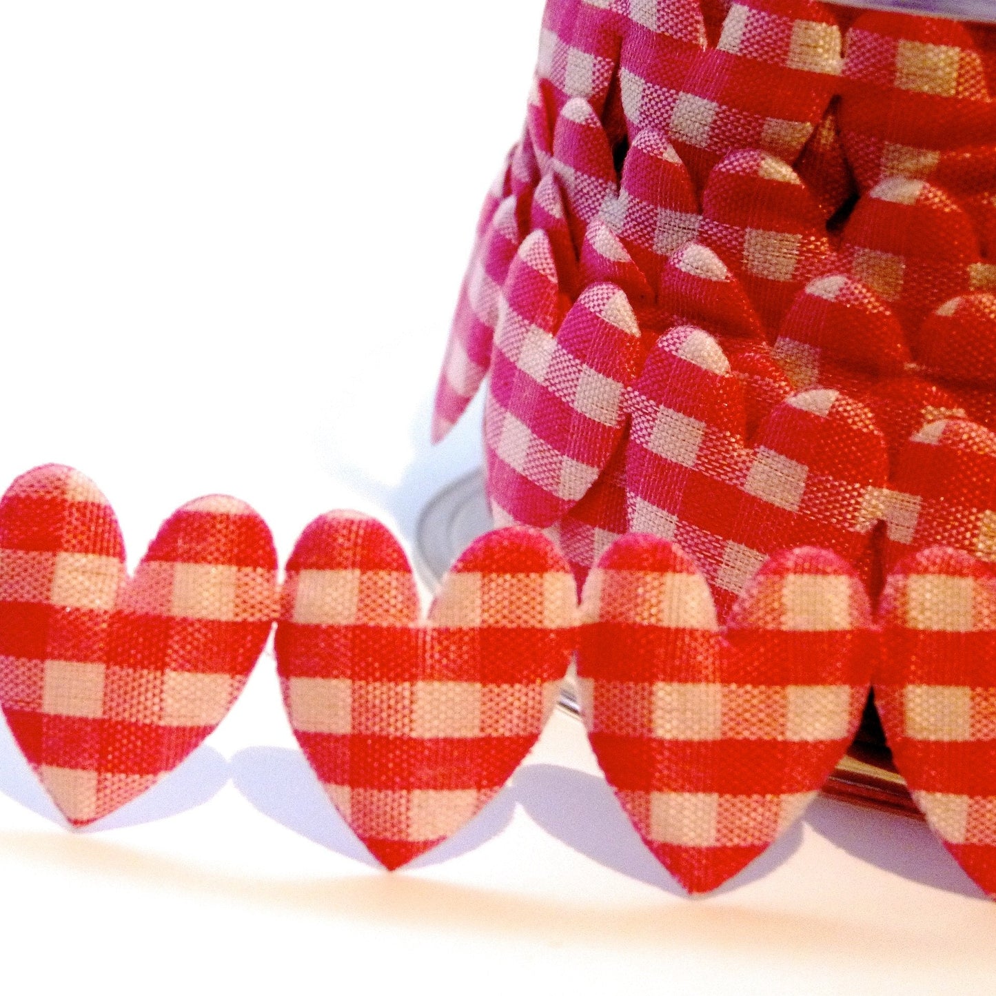Gingham Heart Trim Bertie's Bows