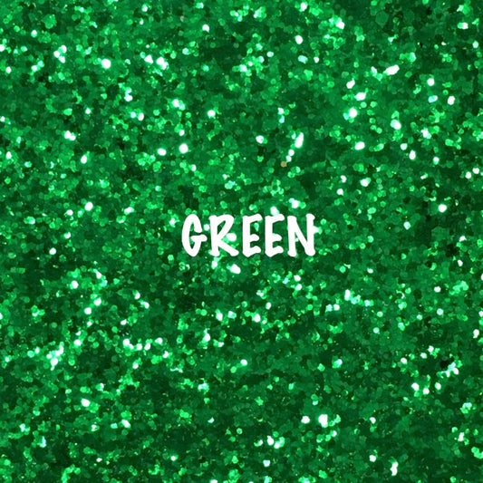 Glitz Chunky Glitter Fabric - Green