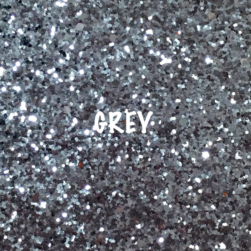 Glitz Chunky Glitter Fabric - Grey