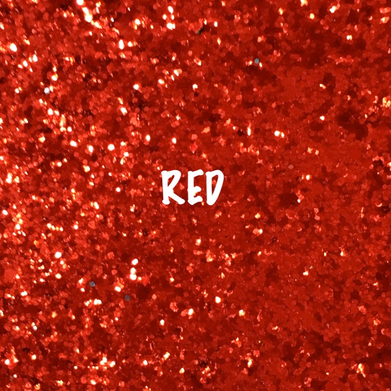 Glitz Chunky Glitter Fabric - Red