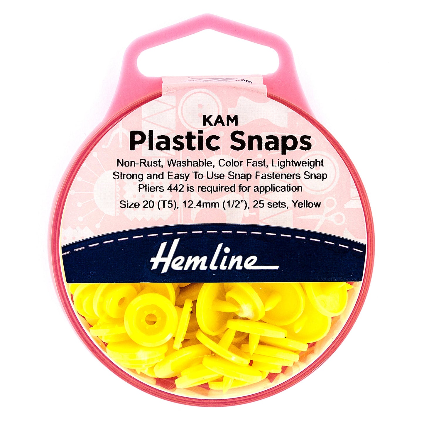 Hemline Plastic Snaps 25 x 12.4mm sets | EN71, REACH & Annex II Compliant