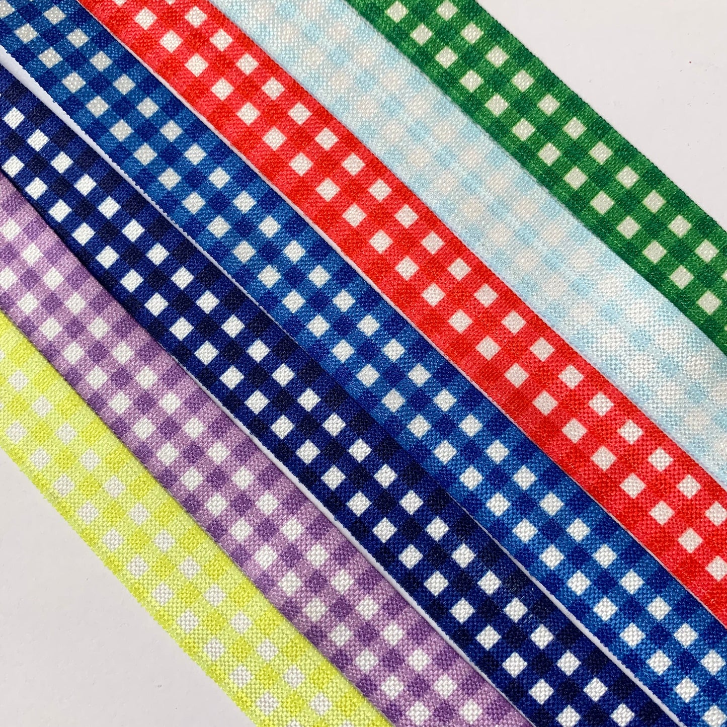 Fold Over Elastic - Gingham (2 METRE LENGTHS)