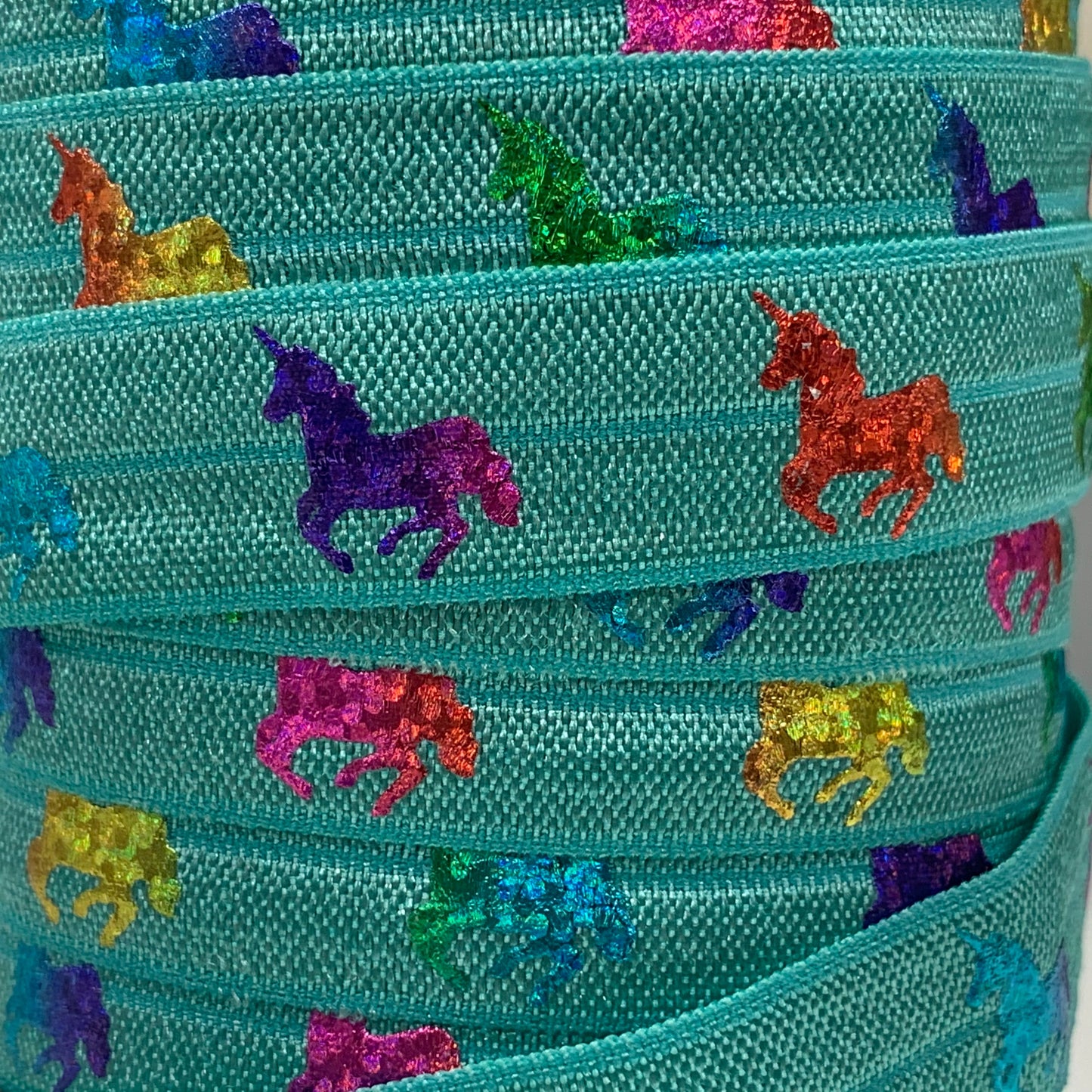 Fold Over Elastic - Unicorns and Mermaids (2 metre lengths)