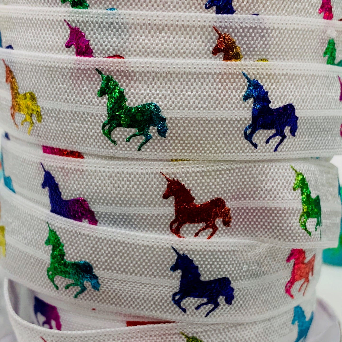 Fold Over Elastic - Unicorns and Mermaids (2 metre lengths)
