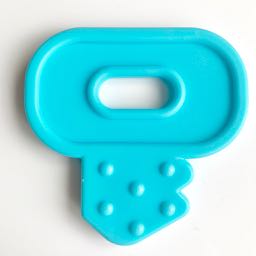 Ribbon Attached Teether - Key - EN71, REACH & Annex II Compliant