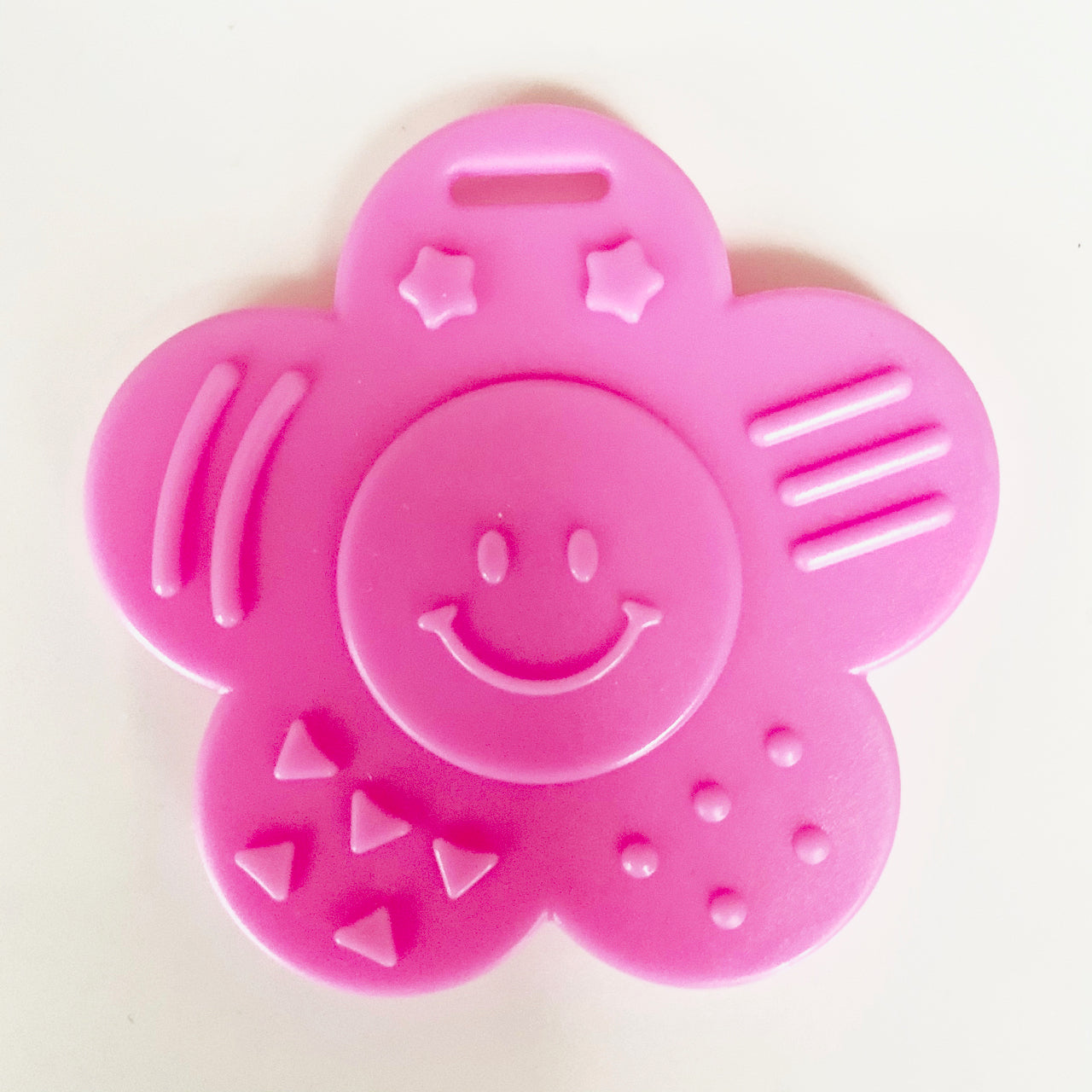 Ribbon Attached Teether - Smiley Face - EN71, REACH & Annex II Compliant