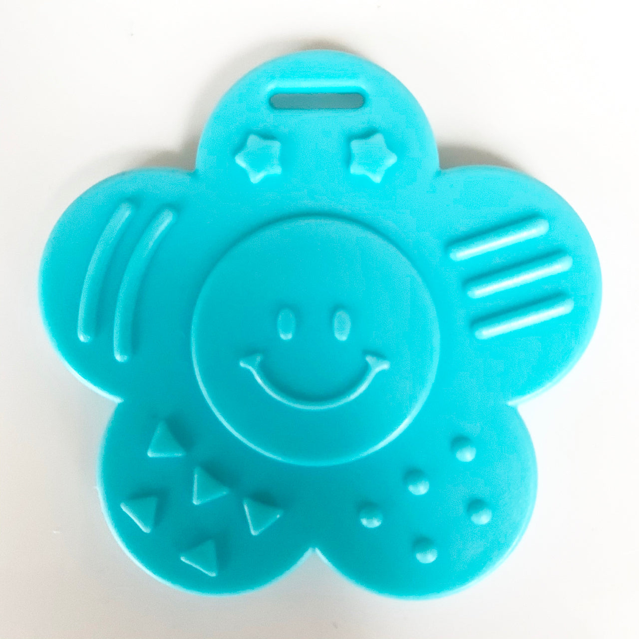 Ribbon Attached Teether - Smiley Face - EN71, REACH & Annex II Compliant