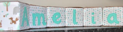 Alphabet Name Cubes Sewing Pattern with foam cubes