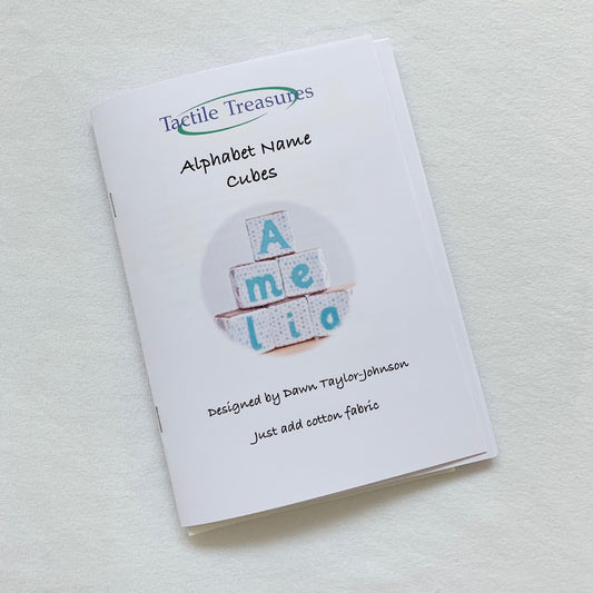 Alphabet Name Cubes Sewing Pattern with foam cubes