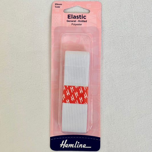 Hemline General Purpose Elastic 25mm x 1m