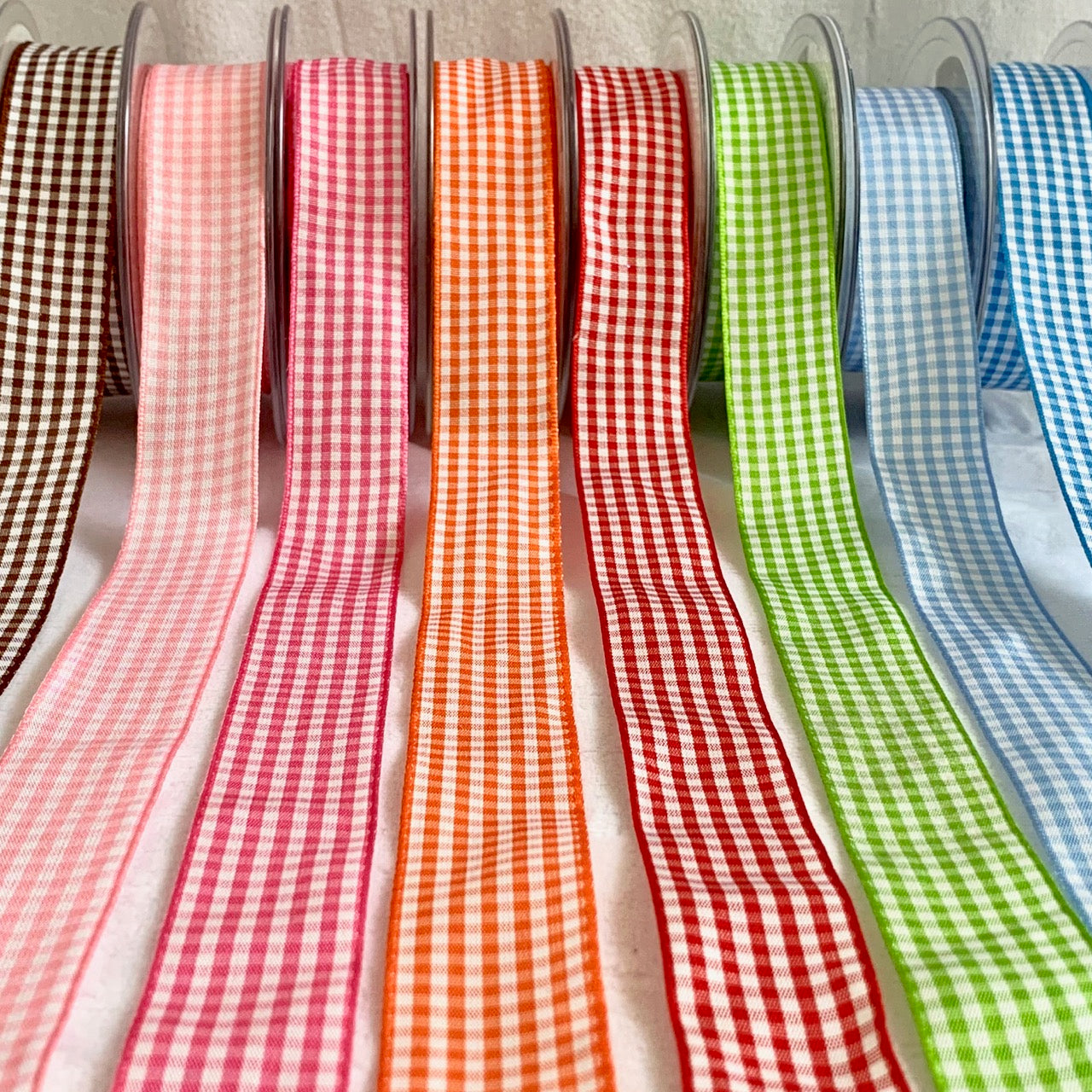 Berisfords Gingham Ribbon - 25mm EN71, REACH & Annex II Compliant