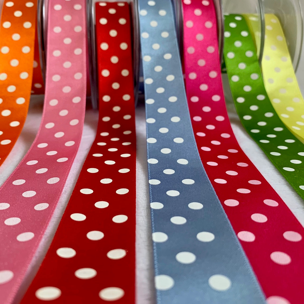 Berisfords Polka Dot Ribbon - 25mm EN71, REACH & Annex II Compliant