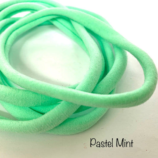 Pastel Mint Nylon Skinny Headbands