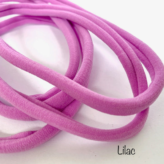 Lilac Nylon Skinny Headbands