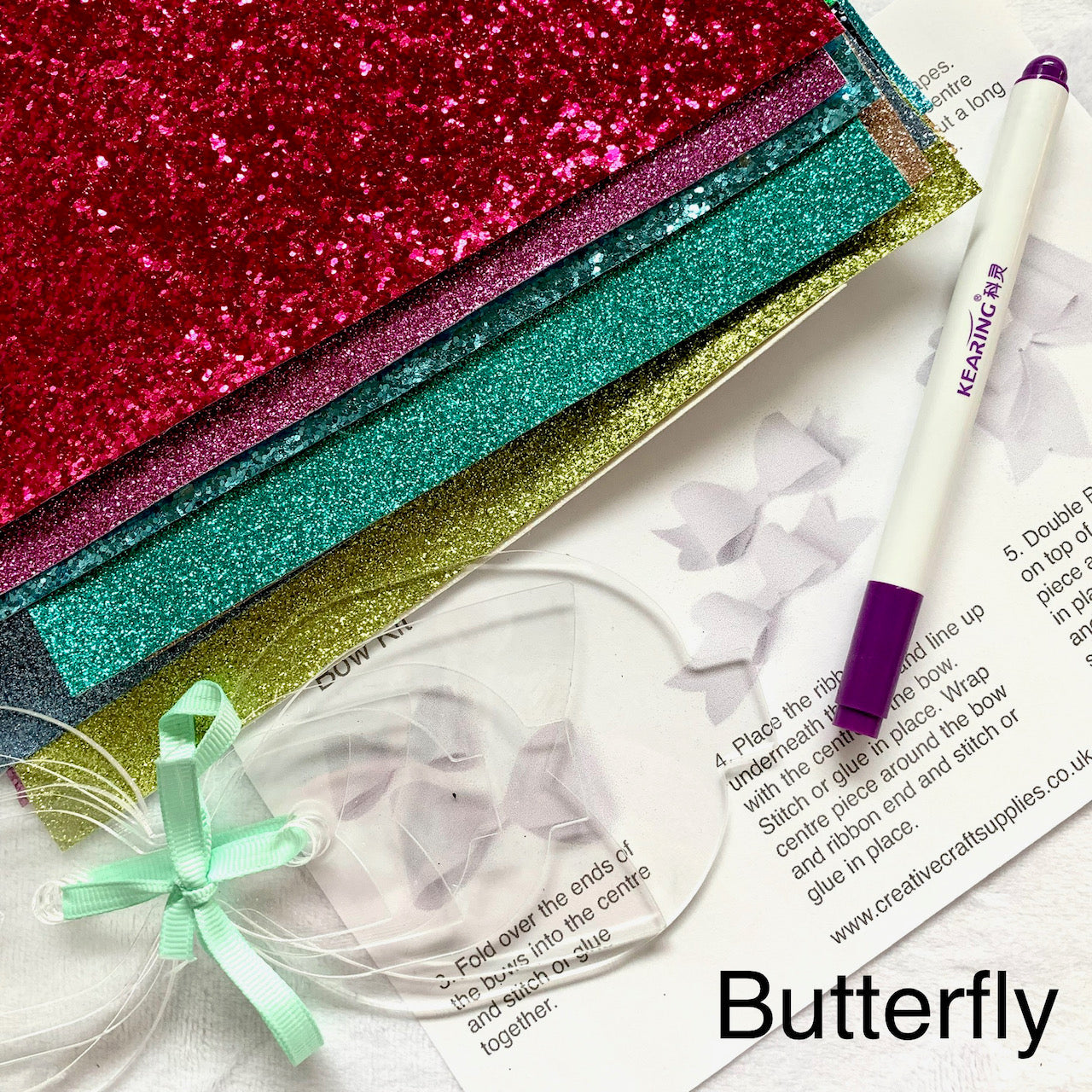 Butterfly Bow Templates for making hair bows