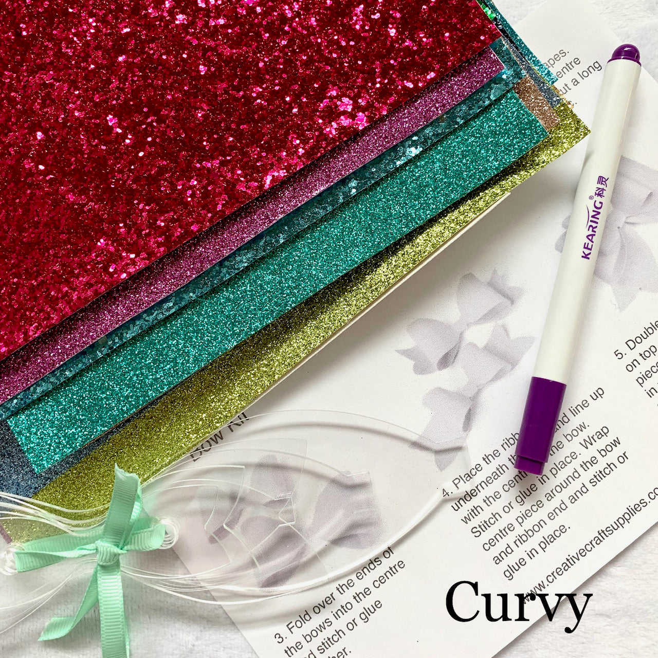 Curvy Bow Templates for making hair bows