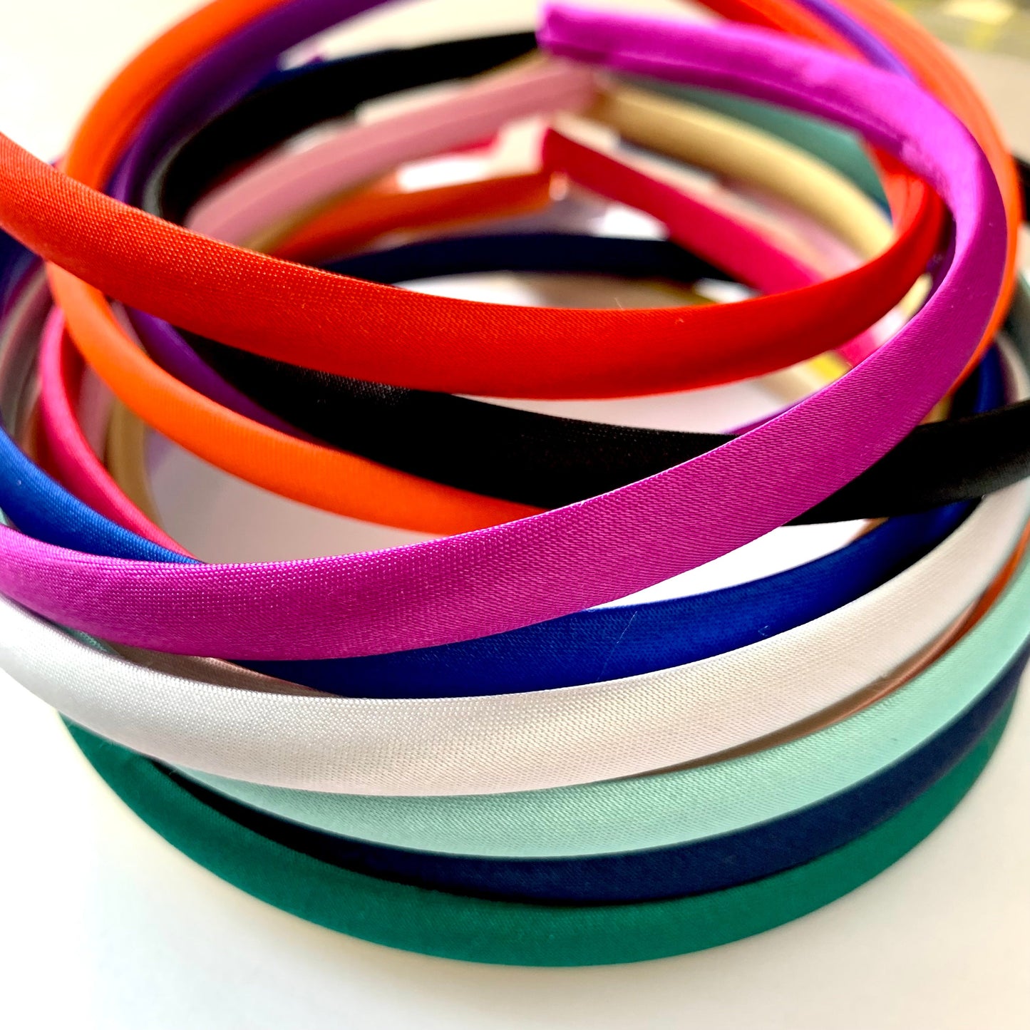 Bright Pink Satin Headband