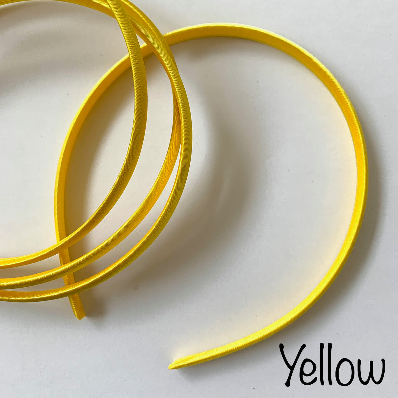 Yellow Satin Headband
