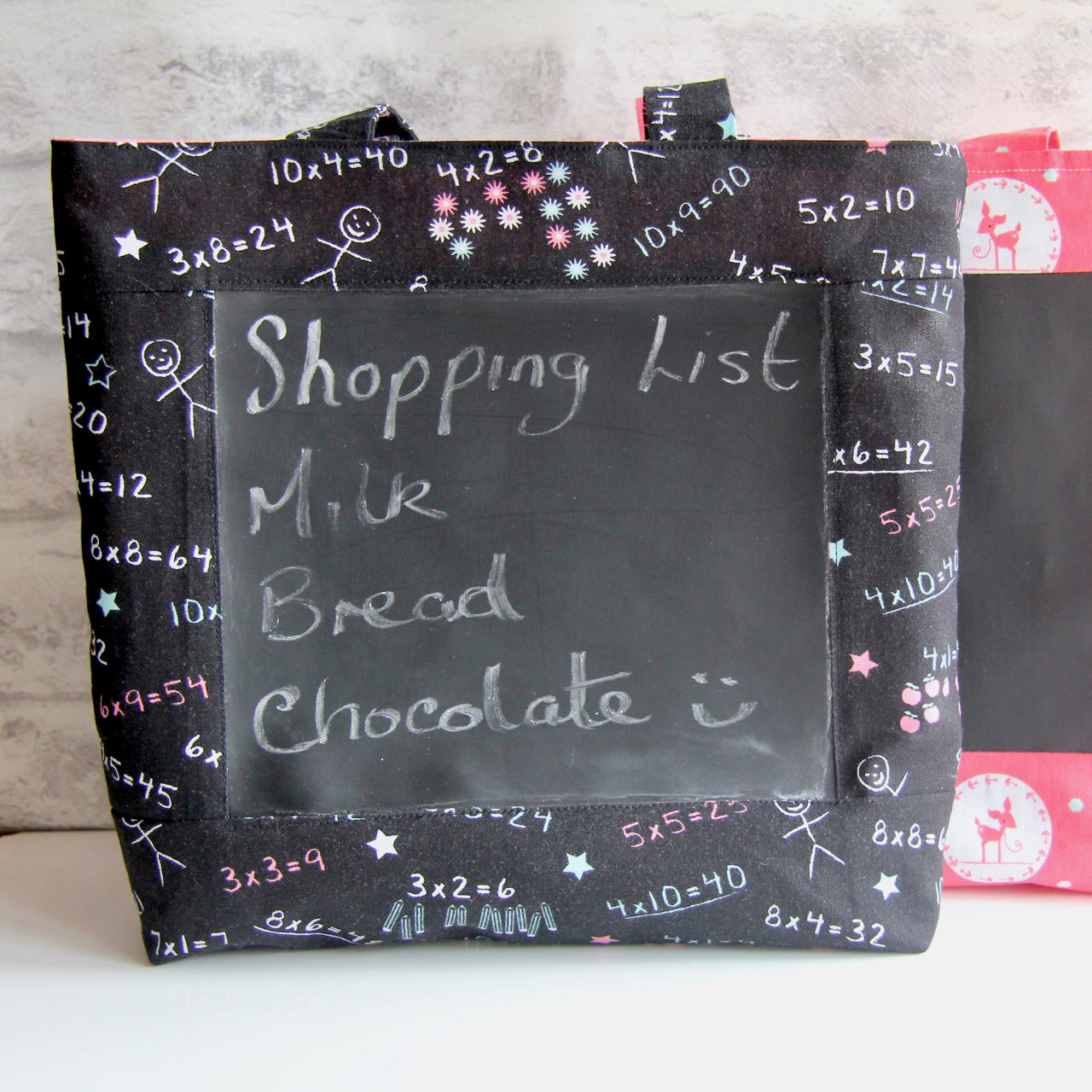 Chalkboard Bag - Sewing Pattern and chalk fabric