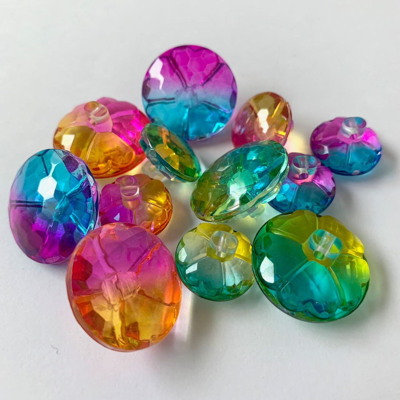 Fine Style Rainbow Buttons