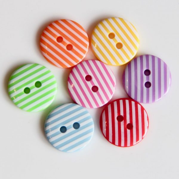 15mm Fine Style Stripe Buttons