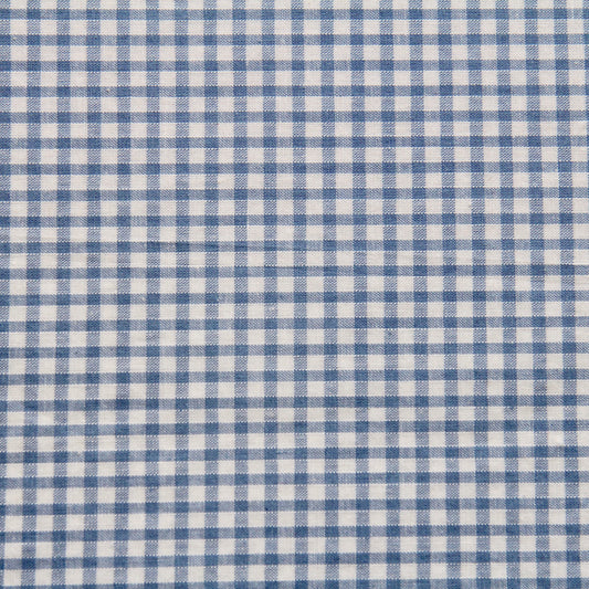 Light Blue Gingham School Scrunchie Fabric FQ