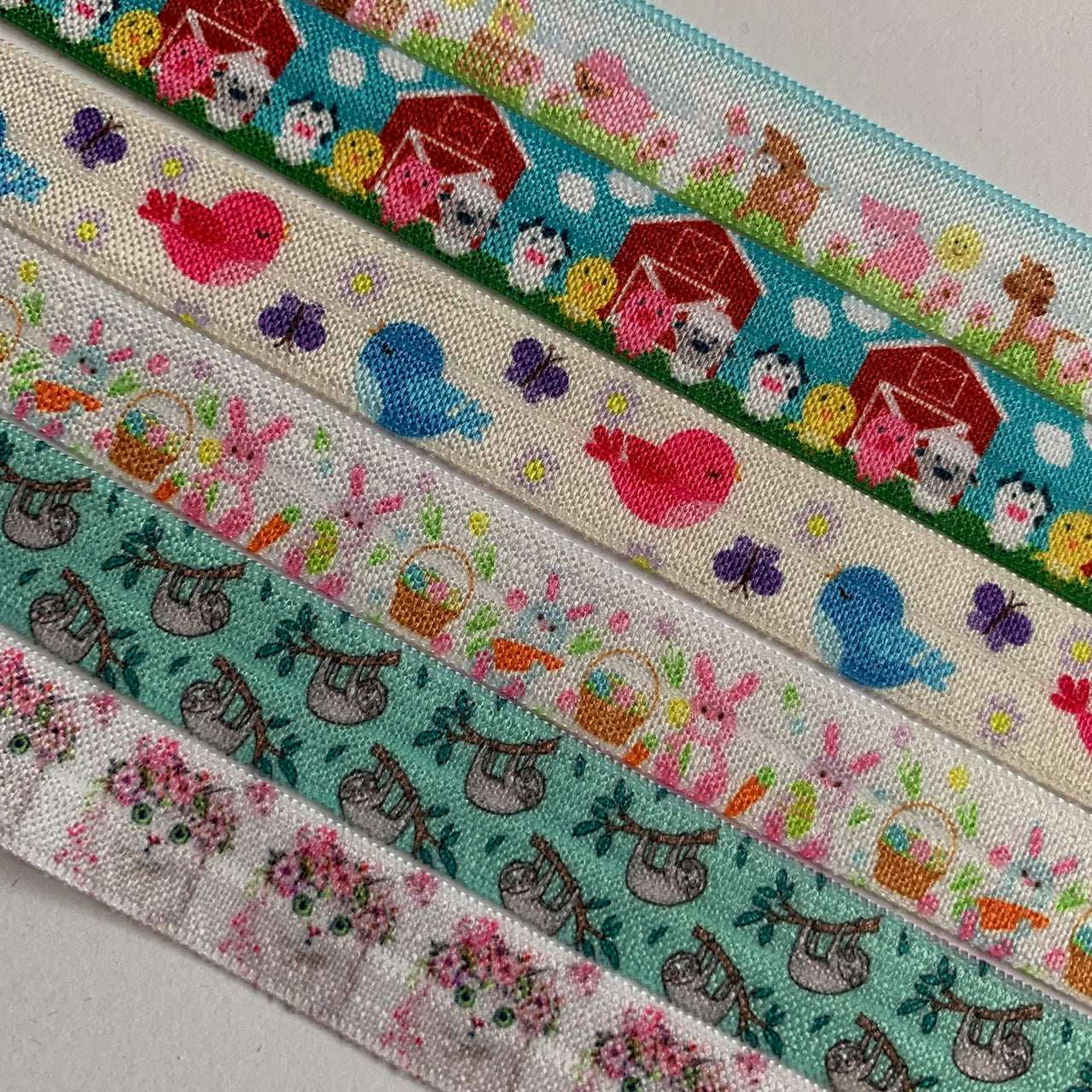 Fold Over Elastic - Animals (2 metre lengths)