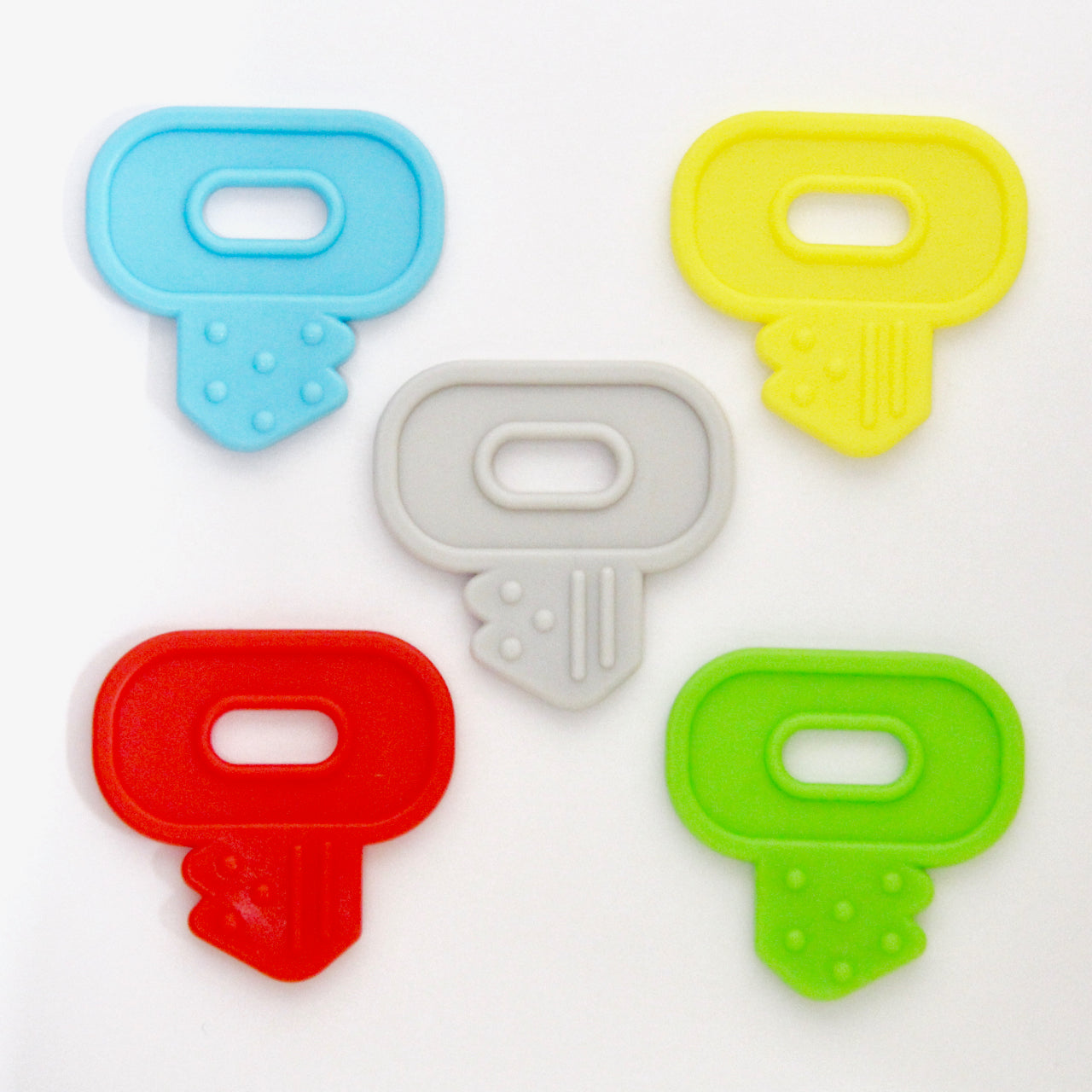 Ribbon Attached Teether - Key - EN71, REACH & Annex II Compliant