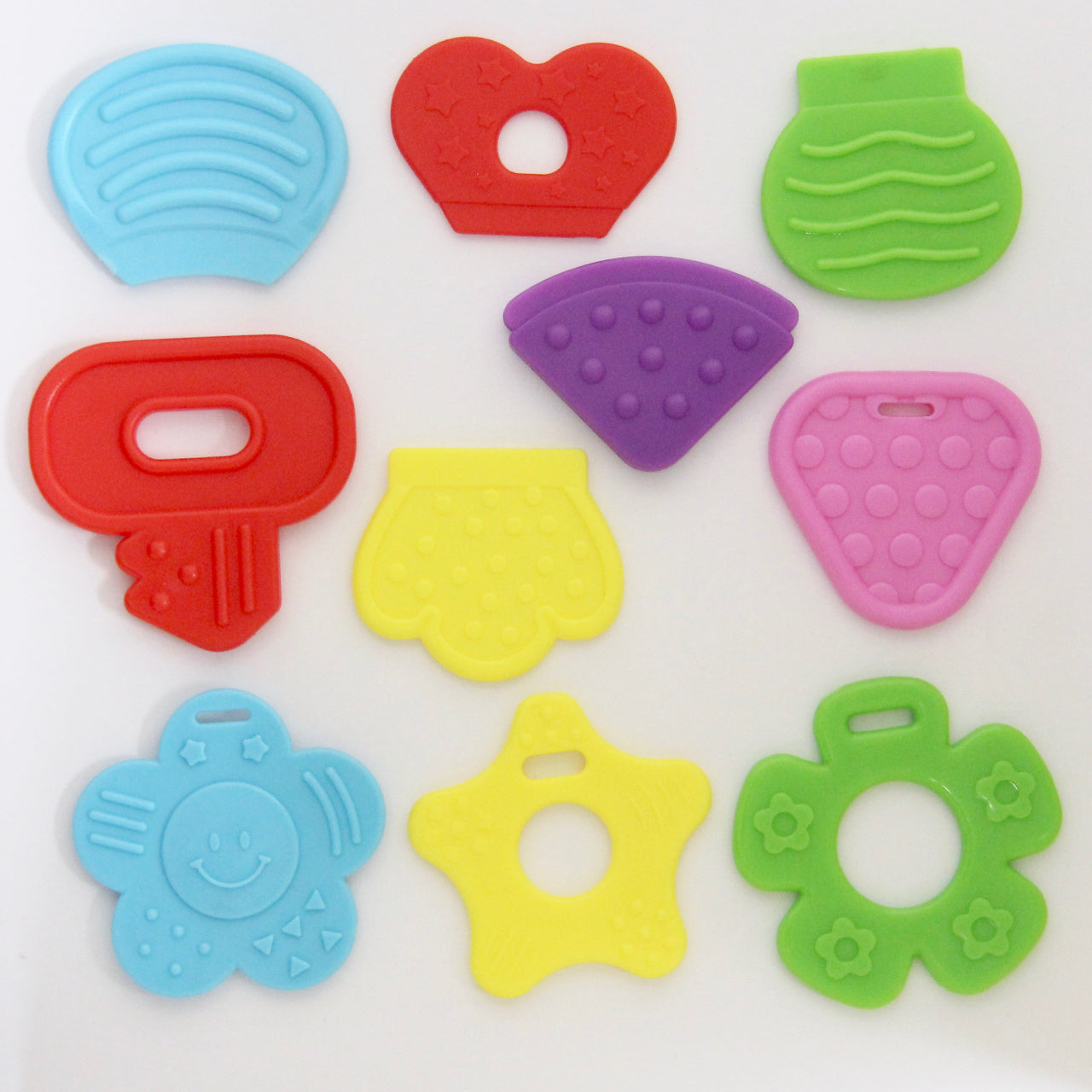 Multipack 10 Teethers (1 of each design) - EN71, REACH & Annex II Compliant