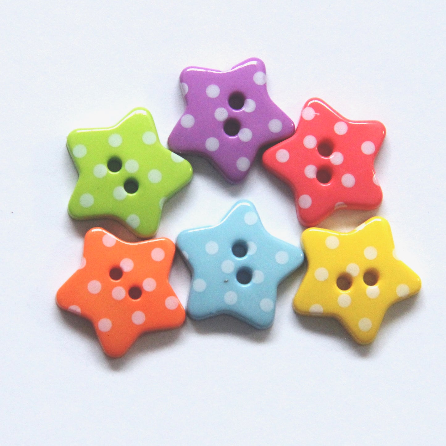 Fine Style Polka Dot Star Buttons