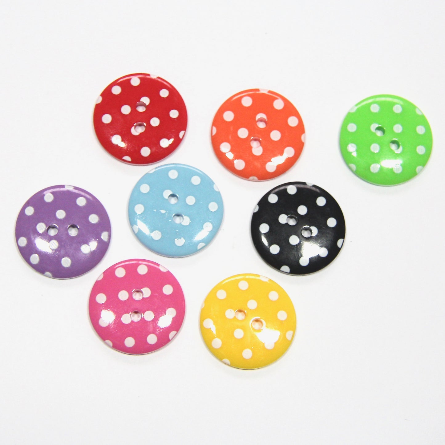 15mm Fine Style Polka Dot Buttons