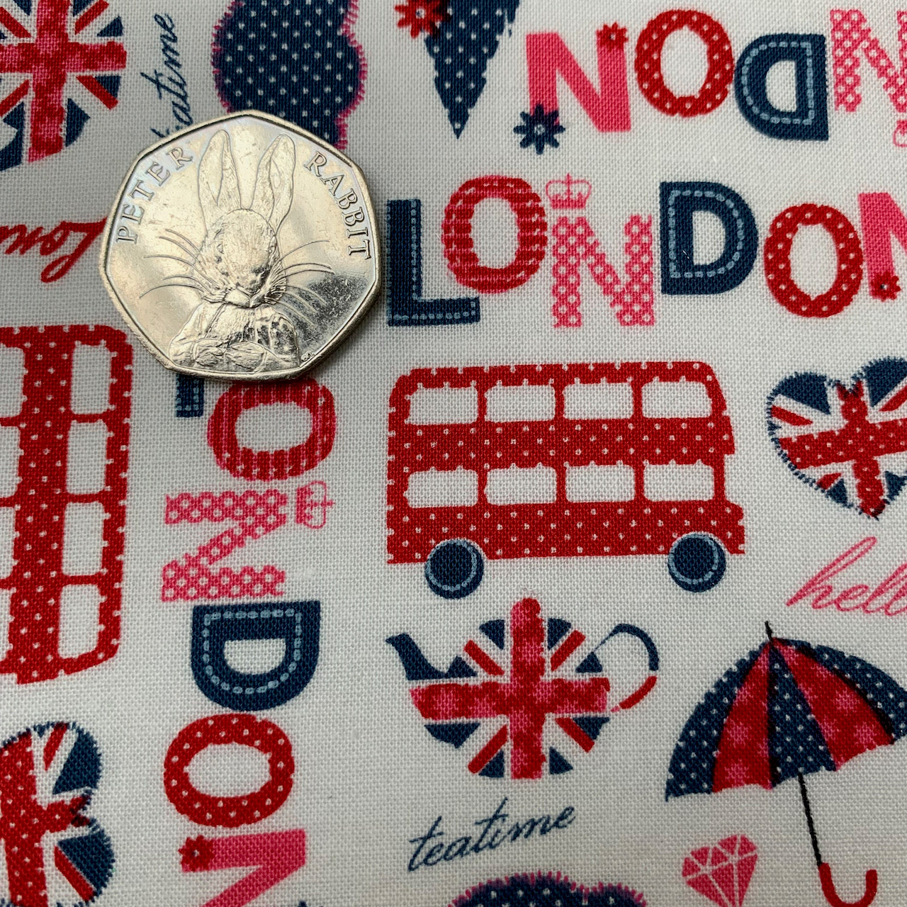 Fabric Felt Sheet - I Love London