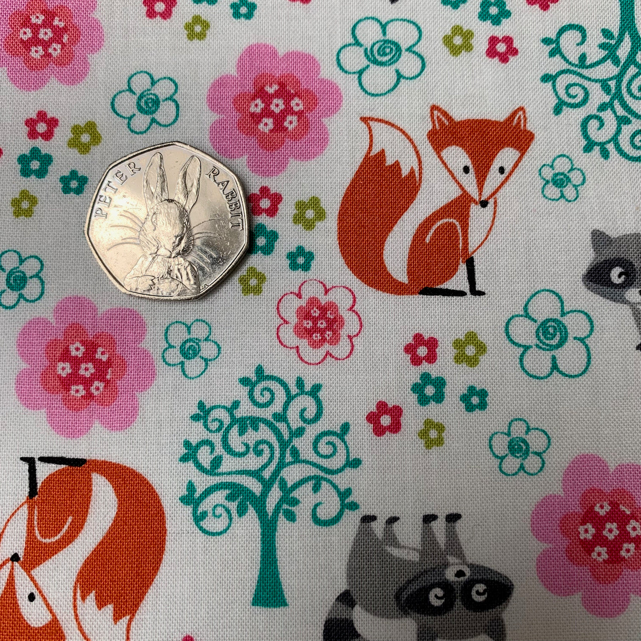 Fabric Felt Sheet - Floral Fox
