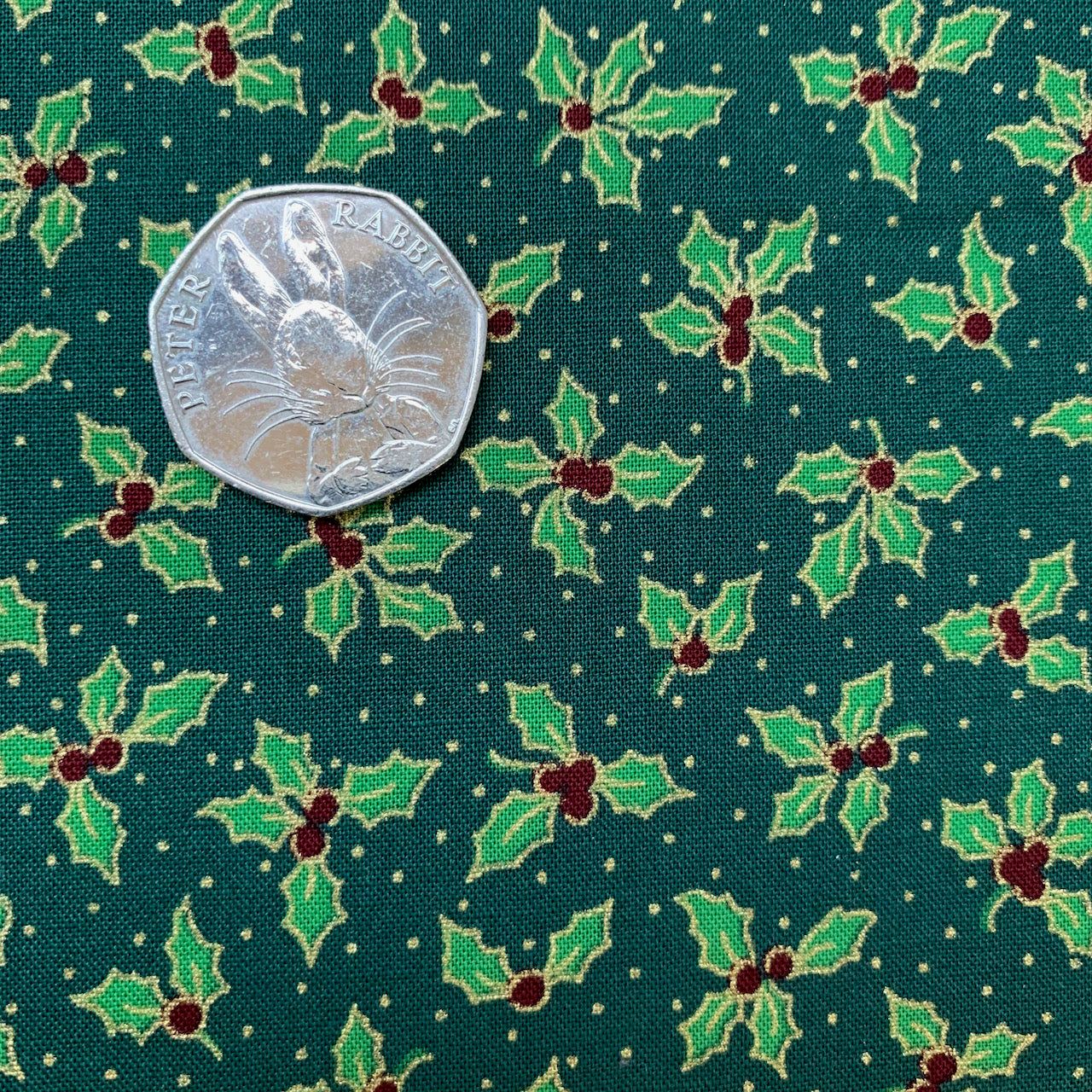 Fabric Felt - Holly on Green