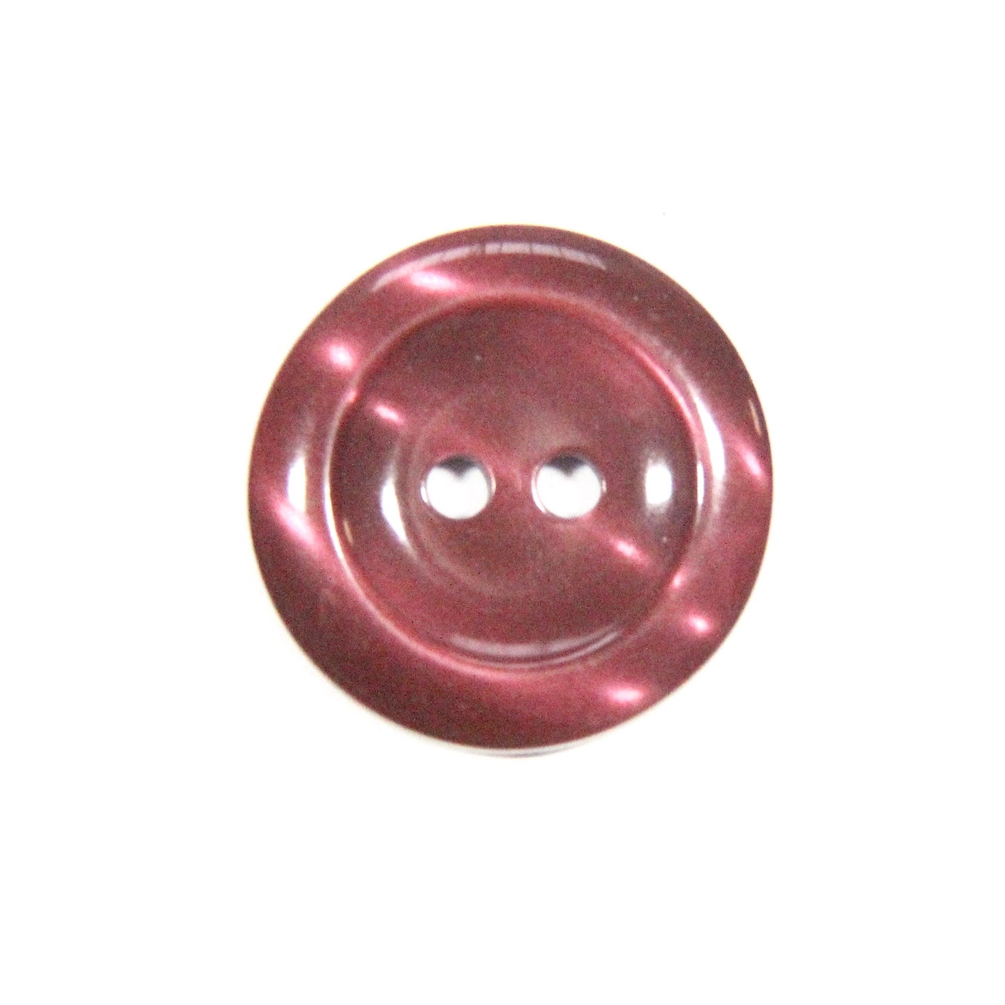 Fine Style Pearlescent Two Holed Button - Size 24 15mm 19/32 inch
